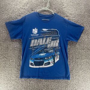 Dale Earnhardt Jr Shirt Mens Large Blue Nationwide NASCAR Hendrick Motorsports
